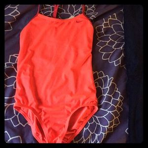 Pink nike bathing suit